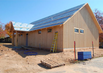 SIP panel home with board and batten siding.