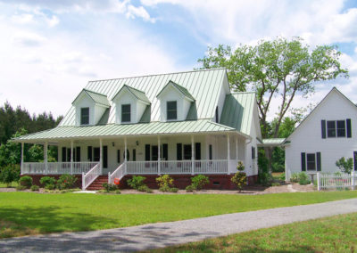 Farmhouse style home made of SIP panels.